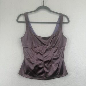 Free People Intimately Purple‎ Satin Corset Tank Top Womens Size Small